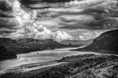 Passing Storm. Columbia River Gorge.