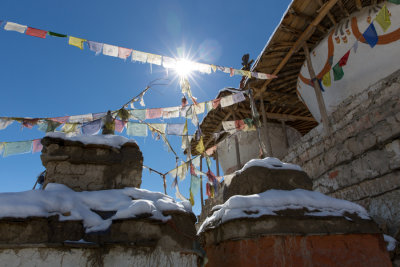 Chortens in Lo Manthang 