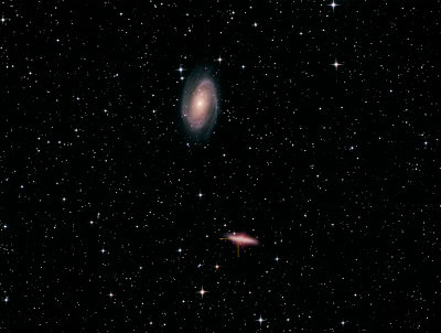 M 81, M 82 et la supernova  2014J