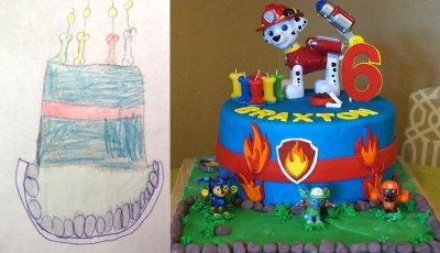 Braxton designed his cake....