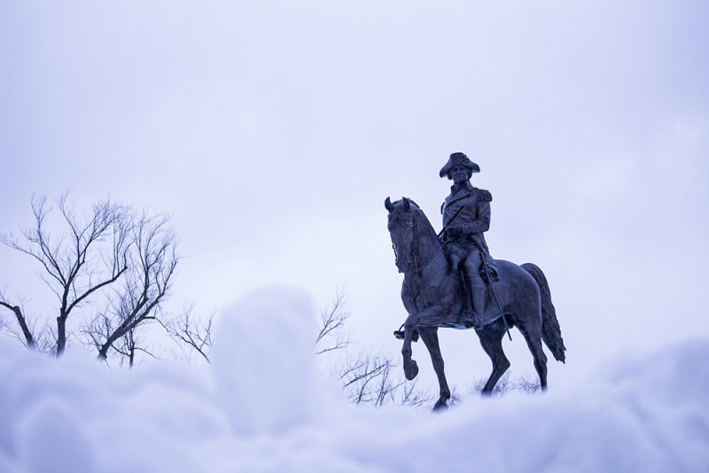 Rider in the snow