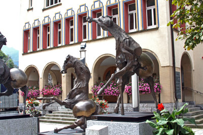 Statute in Vaduz City Center