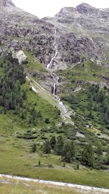 Waterfall near the Roseg Glacier