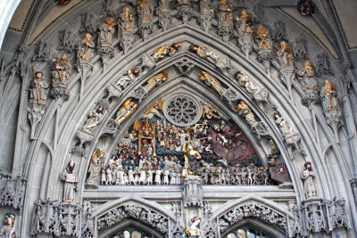 A Scene of  Last Judgement above Cathedral Doors