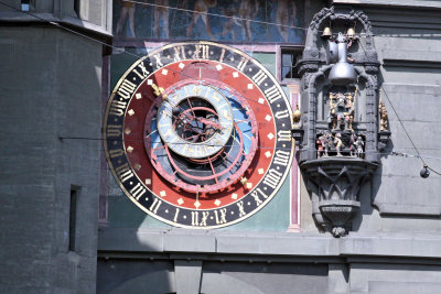 Bern - Close Up of the Moving Parts of the Clock Tower