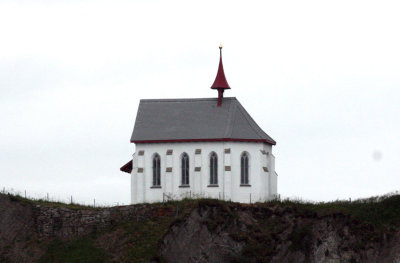 A lonely Chapel seen from the Cable Car