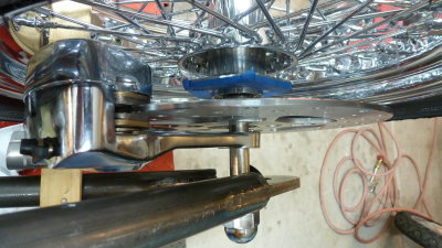 If I make a rotor spacer it brings it out of the rim. 