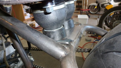 Now it angles the seat forward and is lower in the bike frame.