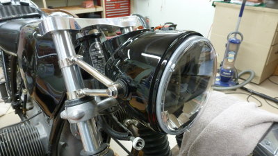 I used an aftermarket mount to easily move things and look at fitment.