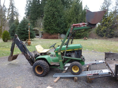 Trailer without tractor- 850 lbs. Tractor 1710 lbs. 