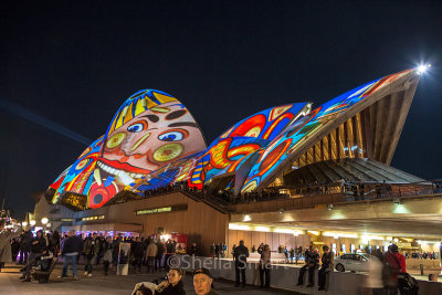 Sydney Opera House with face
