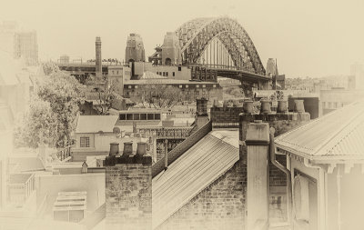 Sydney Harbour Bridge from Rocks using Nik software