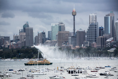 Fireboat, Manly ferry, Sydney Harbour 