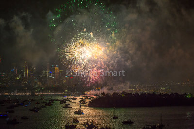 Sydney Harbour early fireworks 
