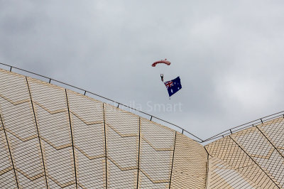 Paraglider over Sydney Opera House