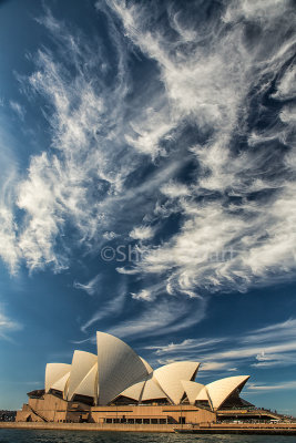 Sydney Opera House with dramatic sky