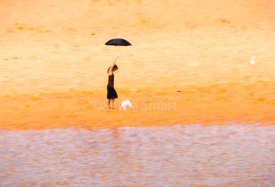 Girl with the black umbrella 