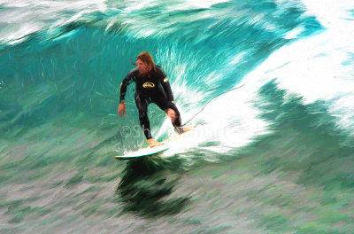 Surfer at Avalon Beach