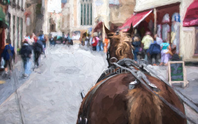 Horse carriage in Brugge 
