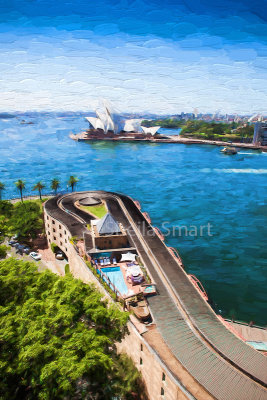 Sydney Opera House with Hyatt Hotel in foreground 