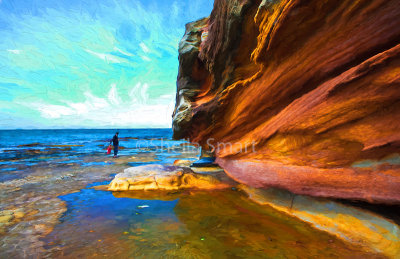 Dee Why Headland with sandstone cliff