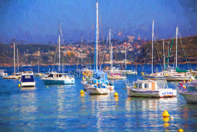 Manly Harbour with yachts