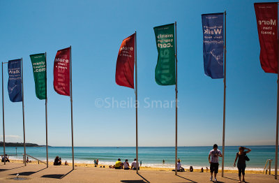Manly with flags