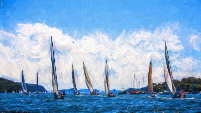 Yacht race on Pittwater 