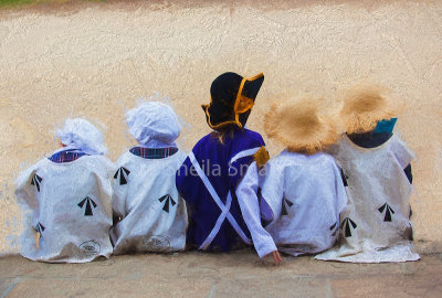 Children in convict clothes