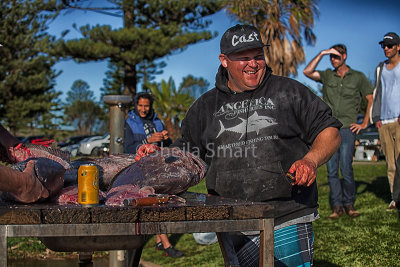 Fisherman with good catch