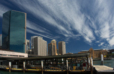 Circular Quay wharf and city buildings in Sydney