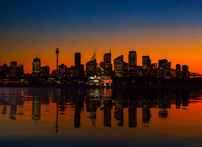 Sydney Harbour at night 