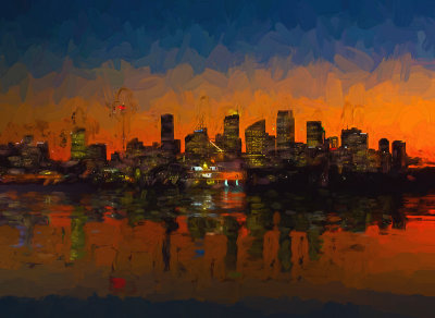 Sydney Harbour at sunset