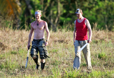 Chris & Paul working in the field