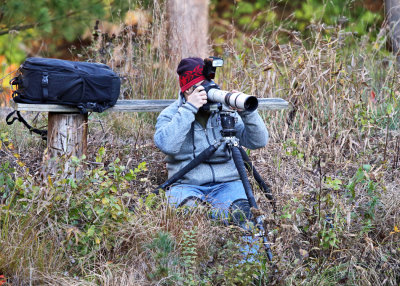 Joe W photographing beavers