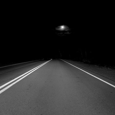 Road and Moon