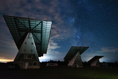 Sky over solar farm