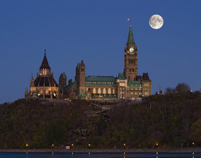 Super moon over Parliament
