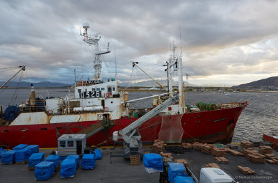 docked next to Japanese Fishing vessel