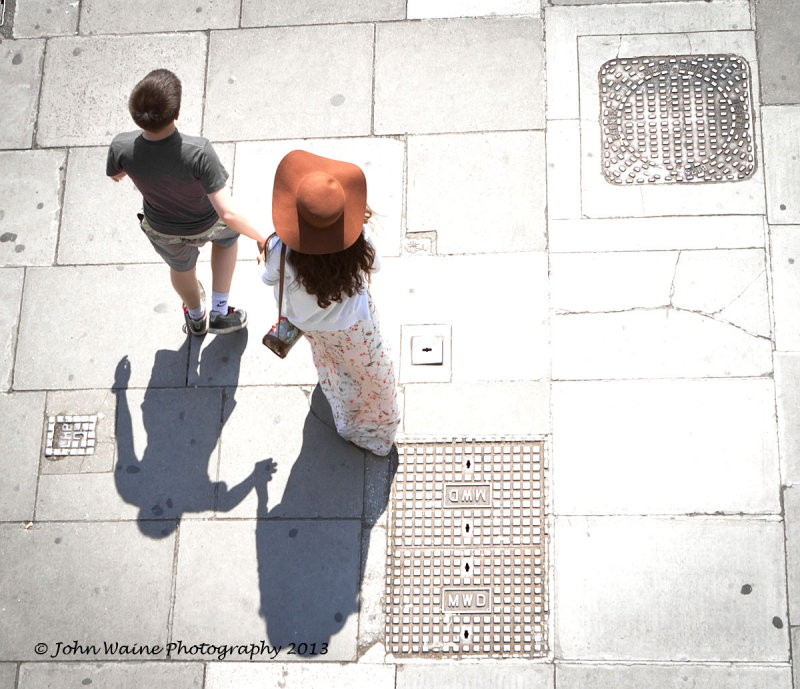 Lovers Walking Out On A Sunny Day