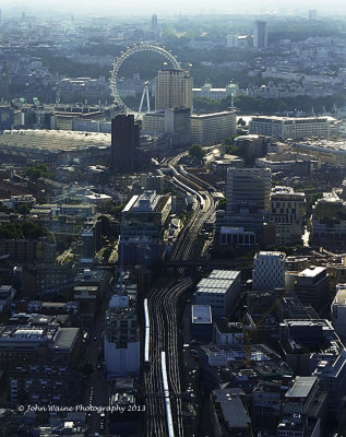 The London Eye from The Shard via Waterloo