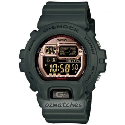 CASIO G-SHOCK 2ND GENERATION BLUETOOTH to iPHONE5S/5C / NOTE3 GB-6900B-3 GB-6900B-3DR GREEN with MUSIC CONTROL
