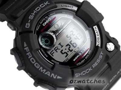CASIO G-SHOCK FROGMAN ISO 200M DRIVER GF-1000-1 GF-1000-1DR MOON PHASE TIDE GRAPH TOUGH SOLAR MASTER OF G