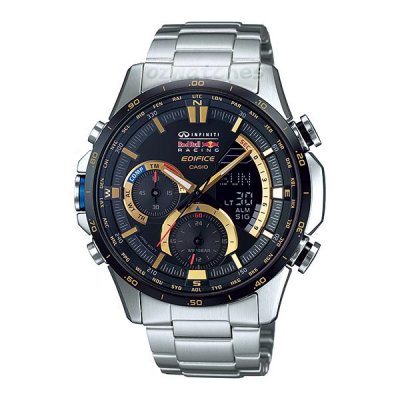 CASIO EDIFICE ANALOG-DIGITAL ERA-300RB-1A ERA-300RB-1ADR BLACK / GOLD TONE w/BOX