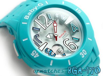 CASIO BABY-G ANALOG-DIGITAL FLOATING NUMBERS DESIGN BGA-170-2B BGA-170-2BDR BLUE