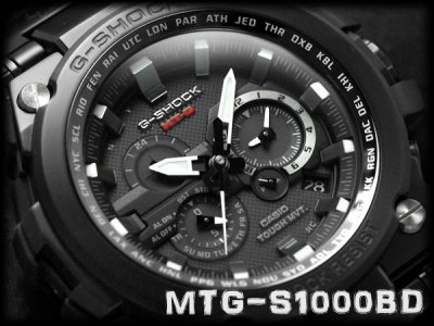 CASIO G-SHOCK TRIPLE G RESIST SOLAR MTG-S1000BD-1A MTG-S1000BD-1ADR ALL BLACK ION PLATED MADE IN JAPAN