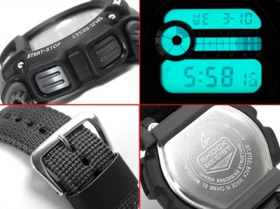 NEW CASIO G-SHOCK DIGITAL MENS WATCH DW-9052V-1 DW-9052V-1DR BLACK w/ NYLON BAND