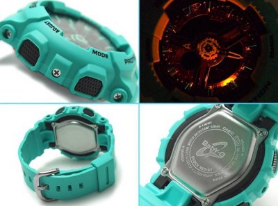 CASIO BABY-G LADIES WATCH ANALOG DIGITAL BA-111-3A BA-111-3ADR NEON GREEN