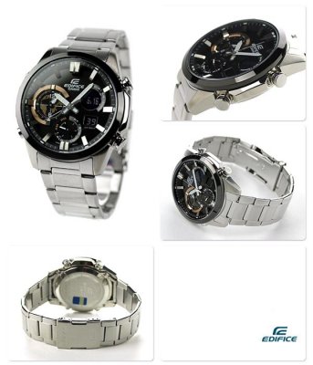 Shop CASIO EDIFICE MENS WATCH DUAL DIAL WORLD TIME Thermometer ERA-500DB-1A ERA-500DB-1ADR at ozDigitalWatch.com