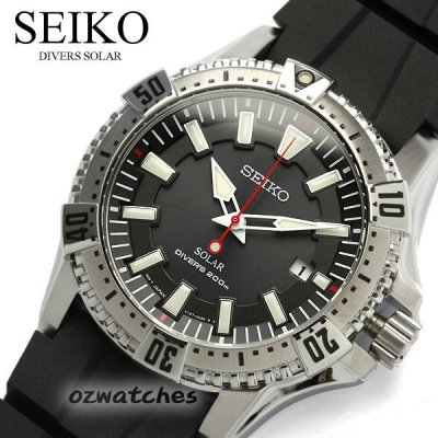 Shop Australia Online - SEIKO MEN SOLAR DIVERS WATCH 200M SNE293P2 BLACK RUBBER at ozDigitalWatch.com